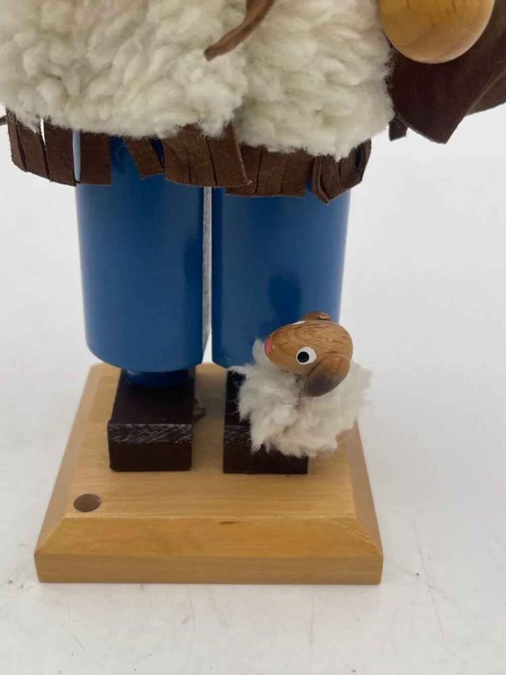 Steinbach Volkskunst Piccolo Shafer Sheep Herder Wood Nutcracker West Germany